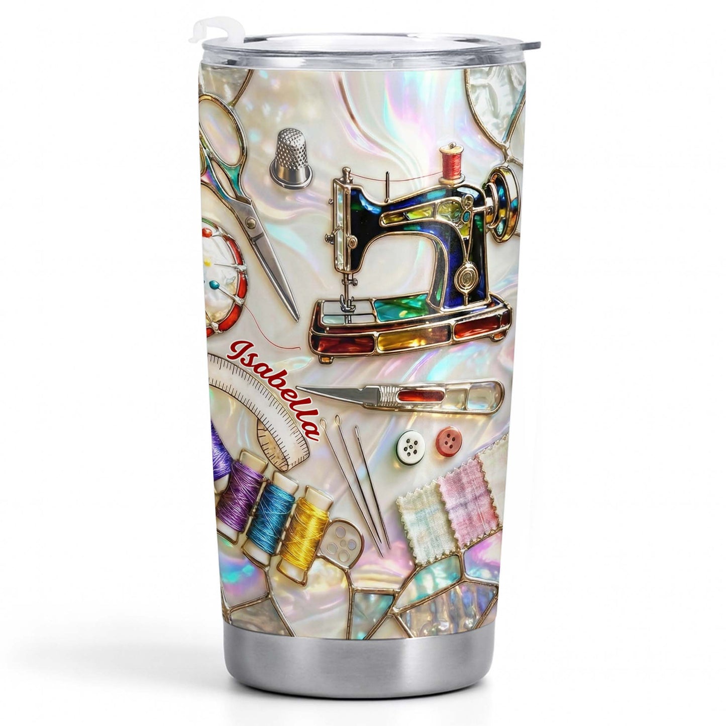 Beautiful Things Come Together One Stitch At A Time - Personalized Custom Stainless Steel Tumbler 20oz 30oz - HAND004_TB