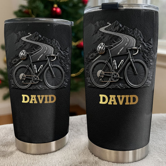 Enjoy The Ride Through Mountains Path Bicycle Design - Personalized Custom Stainless Steel Tumbler 20oz 30oz - HOB131_TB