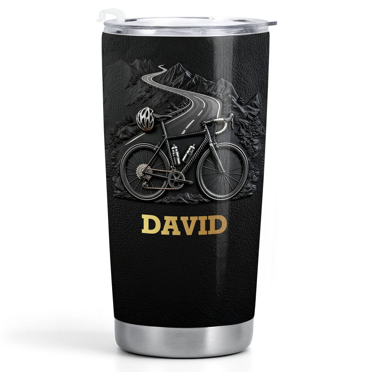 Enjoy The Ride Through Mountains Path Bicycle Design - Personalized Custom Stainless Steel Tumbler 20oz 30oz - HOB131_TB