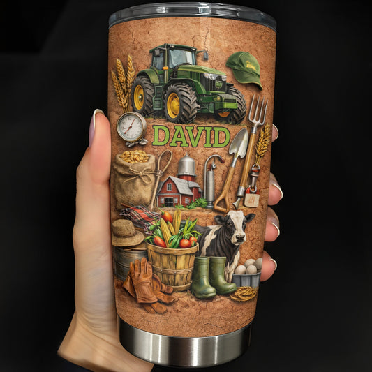 Love For The Outdoors Tractor And Farm Design - Personalized Custom Stainless Steel Tumbler 20oz 30oz - FARM022_TB