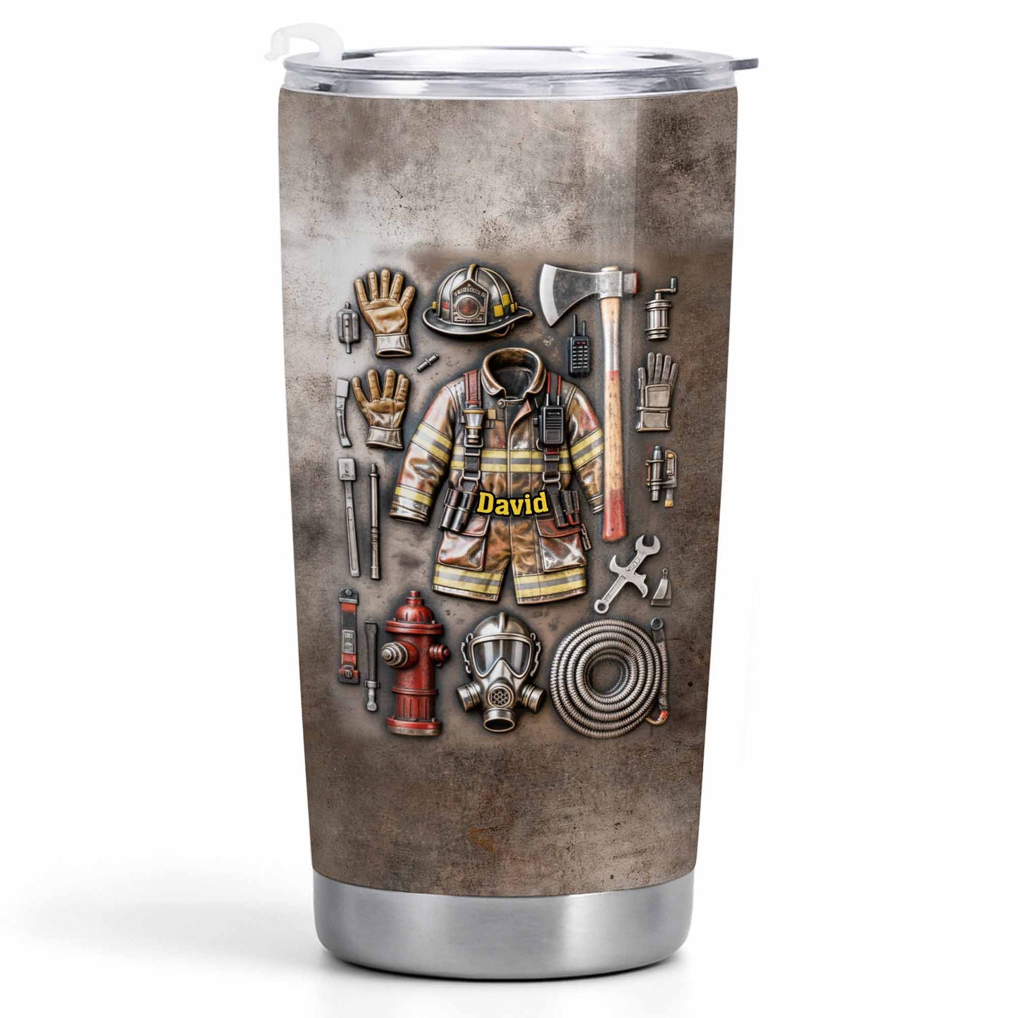 To My Hero, Thank You, Firefighter Gear Design - Personalized Custom Stainless Steel Tumbler 20oz 30oz - FIF047_TB
