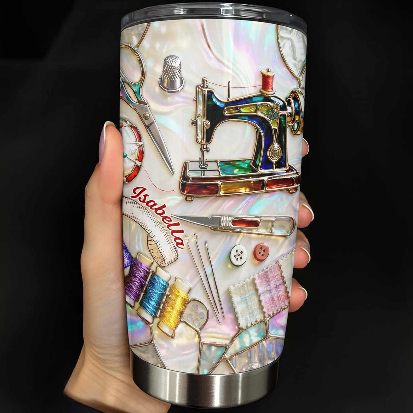 Beautiful Things Come Together One Stitch At A Time - Personalized Custom Stainless Steel Tumbler 20oz 30oz - HAND004_TB
