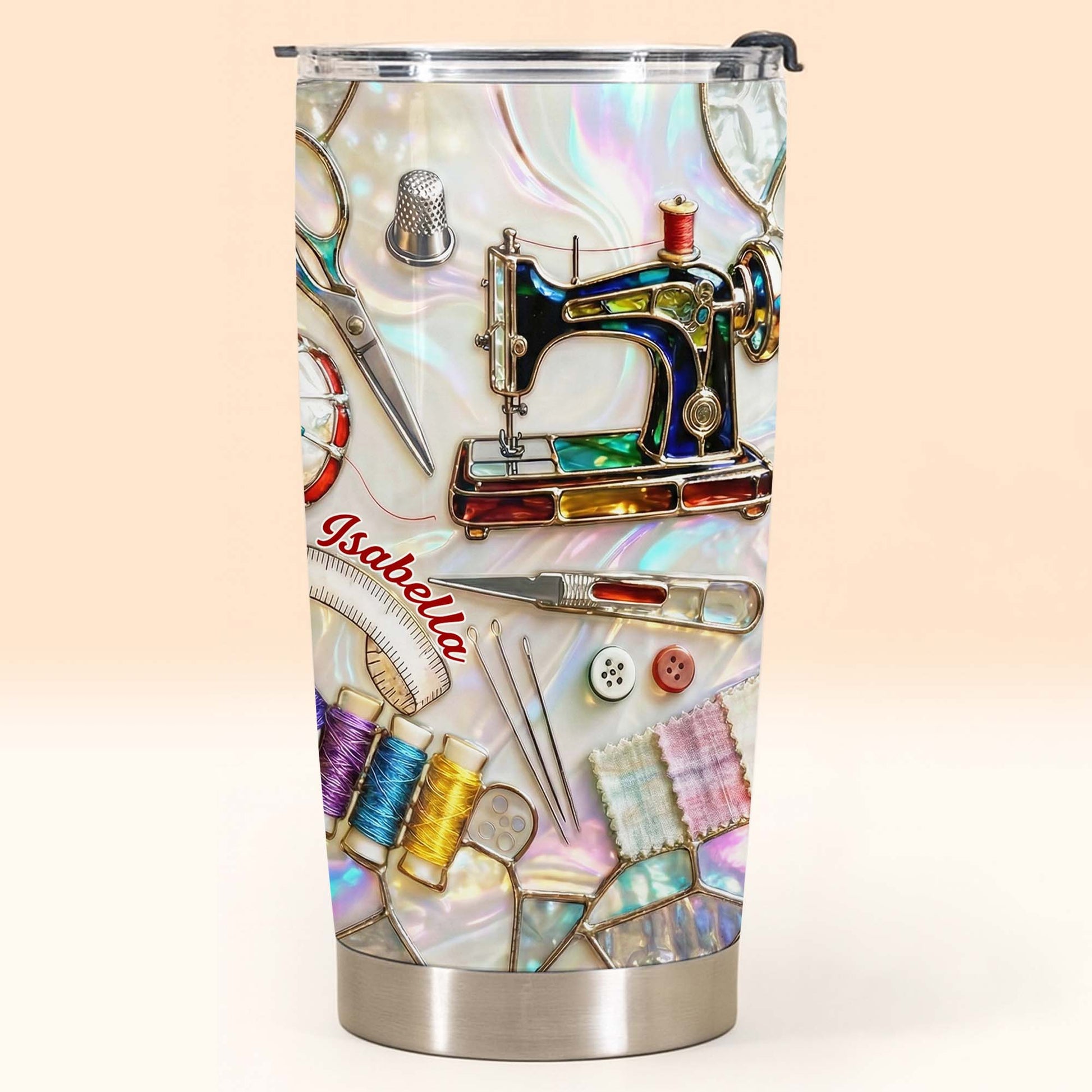 Life Is Short Buy The Fabrics, Sewing Crafts Design - Personalized Custom Stainless Steel Tumbler 20oz 30oz - HAND008_TB