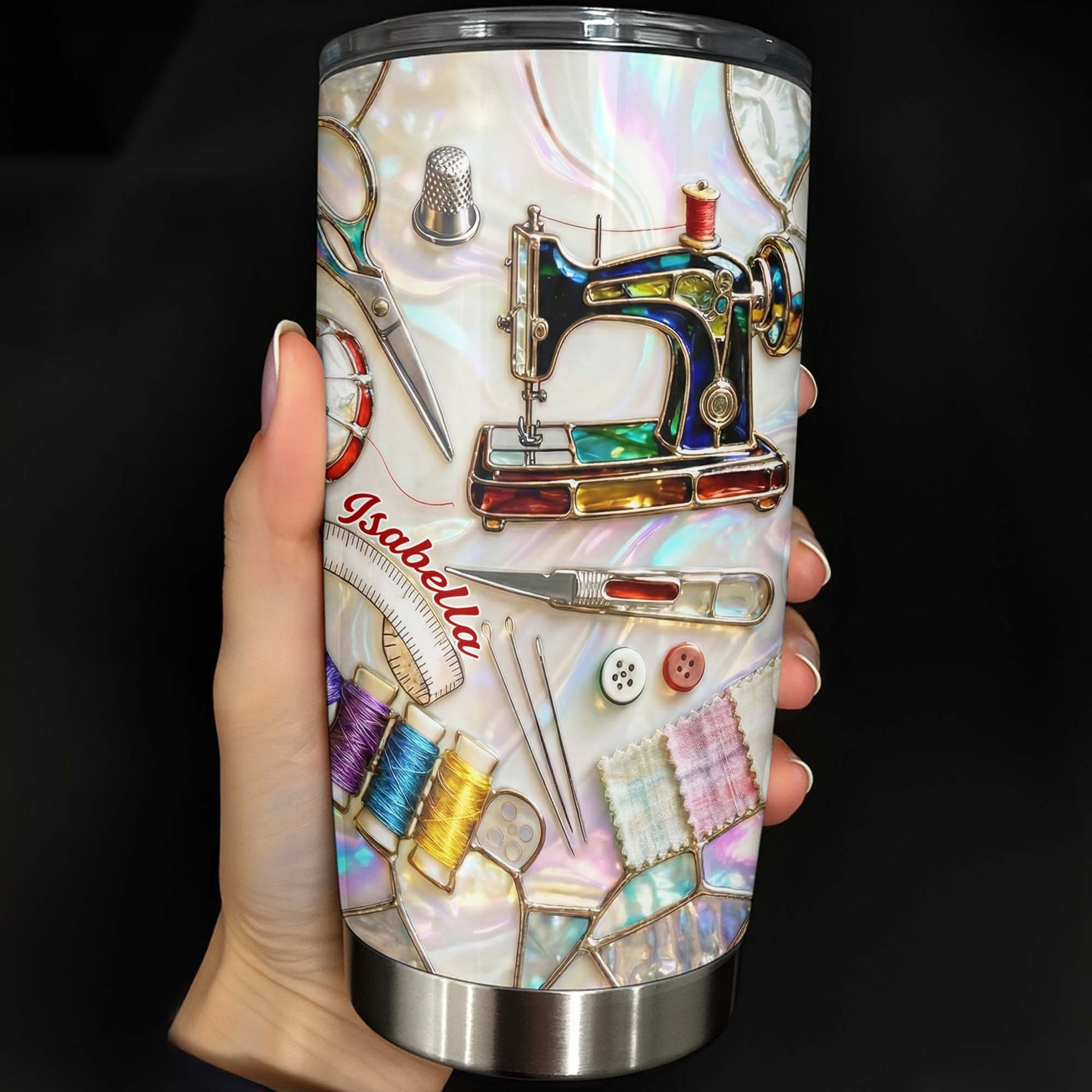 Life Is Short Buy The Fabrics, Sewing Crafts Design - Personalized Custom Stainless Steel Tumbler 20oz 30oz - HAND008_TB