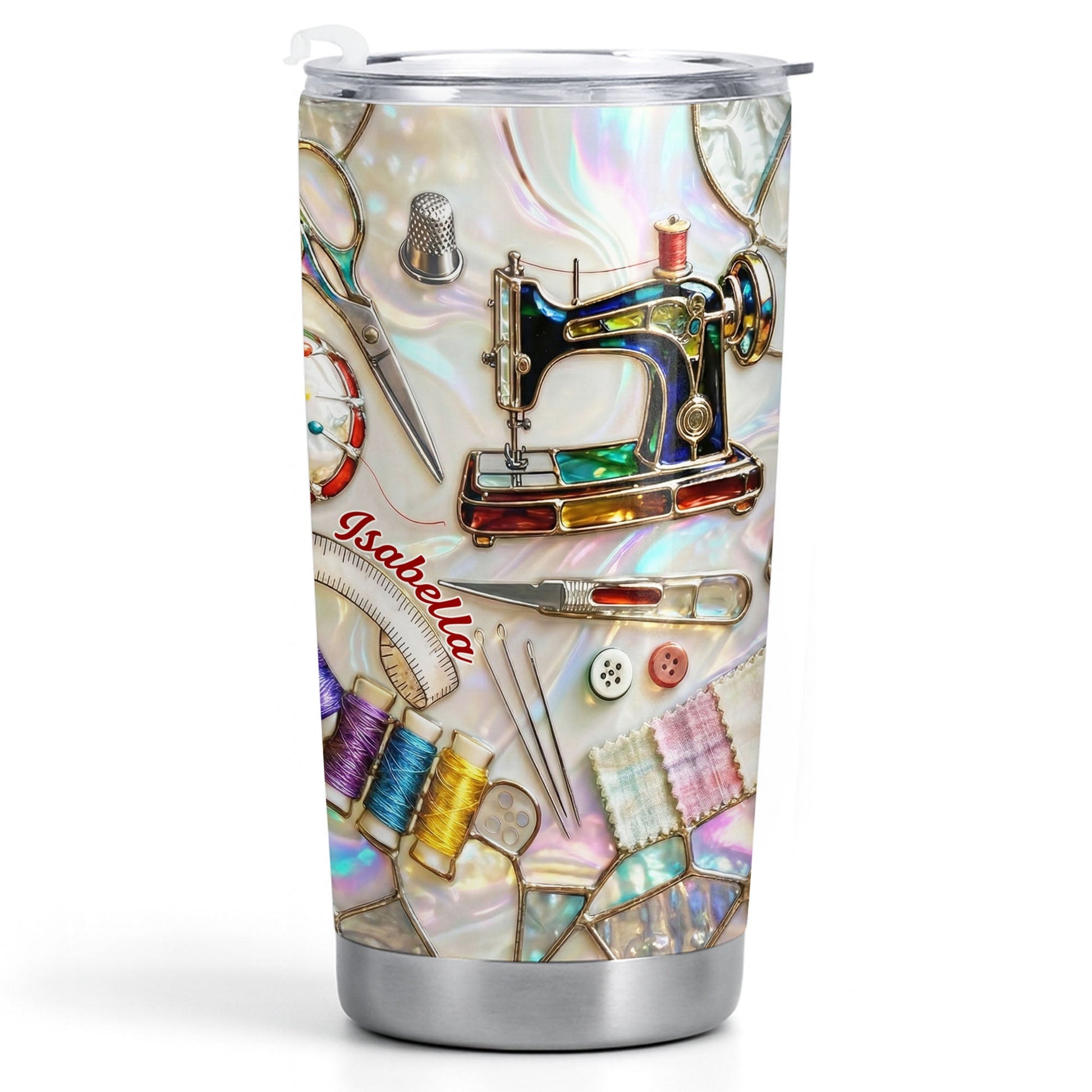 Go Away I'm Sewing With Sewing Machine And Crafts - Personalized Custom Stainless Steel Tumbler 20oz 30oz - HAND012_TB