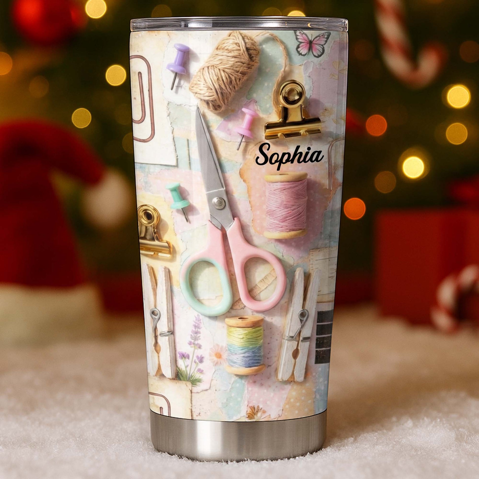 Creative Soul Passion For Crafting And Sewing With Scissors And Thread - Personalized Custom Stainless Steel Tumbler 20oz 30oz - HAND019_TB