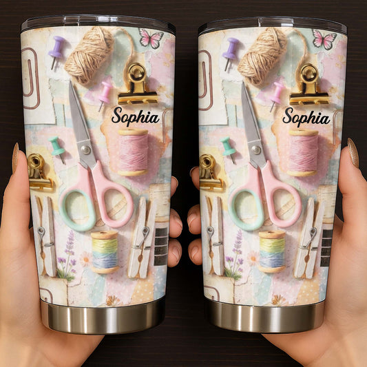 Creative Soul Passion For Crafting And Sewing With Scissors And Thread - Personalized Custom Stainless Steel Tumbler 20oz 30oz - HAND019_TB