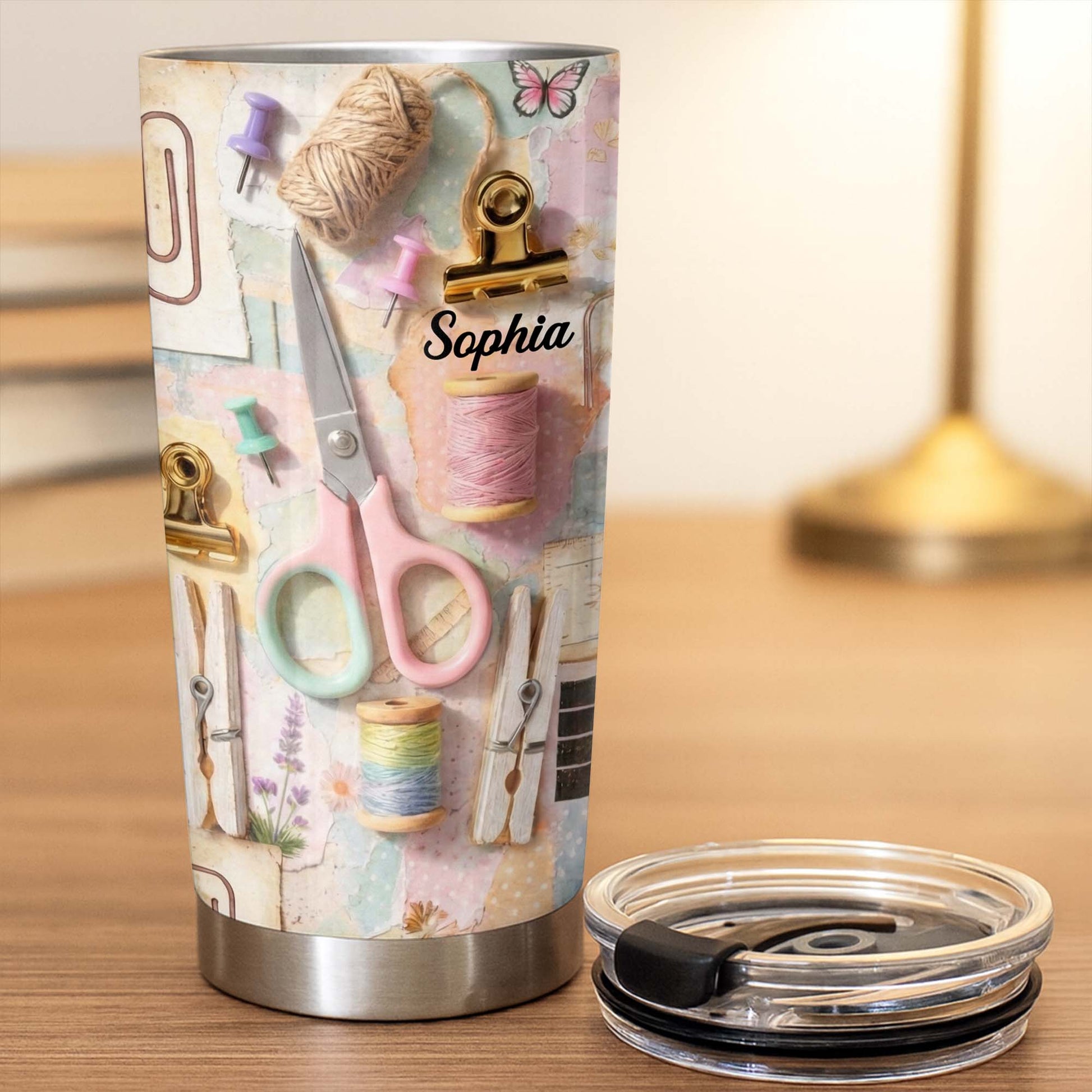 Creative Soul Passion For Crafting And Sewing With Scissors And Thread - Personalized Custom Stainless Steel Tumbler 20oz 30oz - HAND019_TB