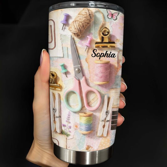 Creative Soul Passion For Crafting And Sewing With Scissors And Thread - Personalized Custom Stainless Steel Tumbler 20oz 30oz - HAND019_TB