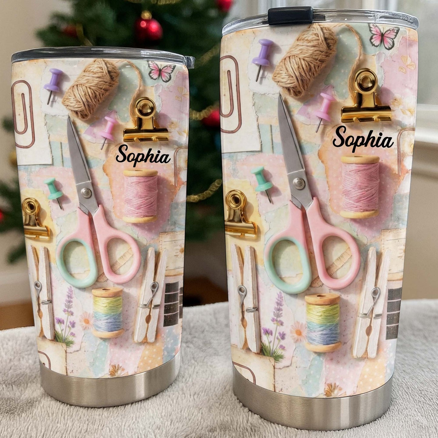 Creative Soul Passion For Crafting And Sewing With Scissors And Thread - Personalized Custom Stainless Steel Tumbler 20oz 30oz - HAND019_TB