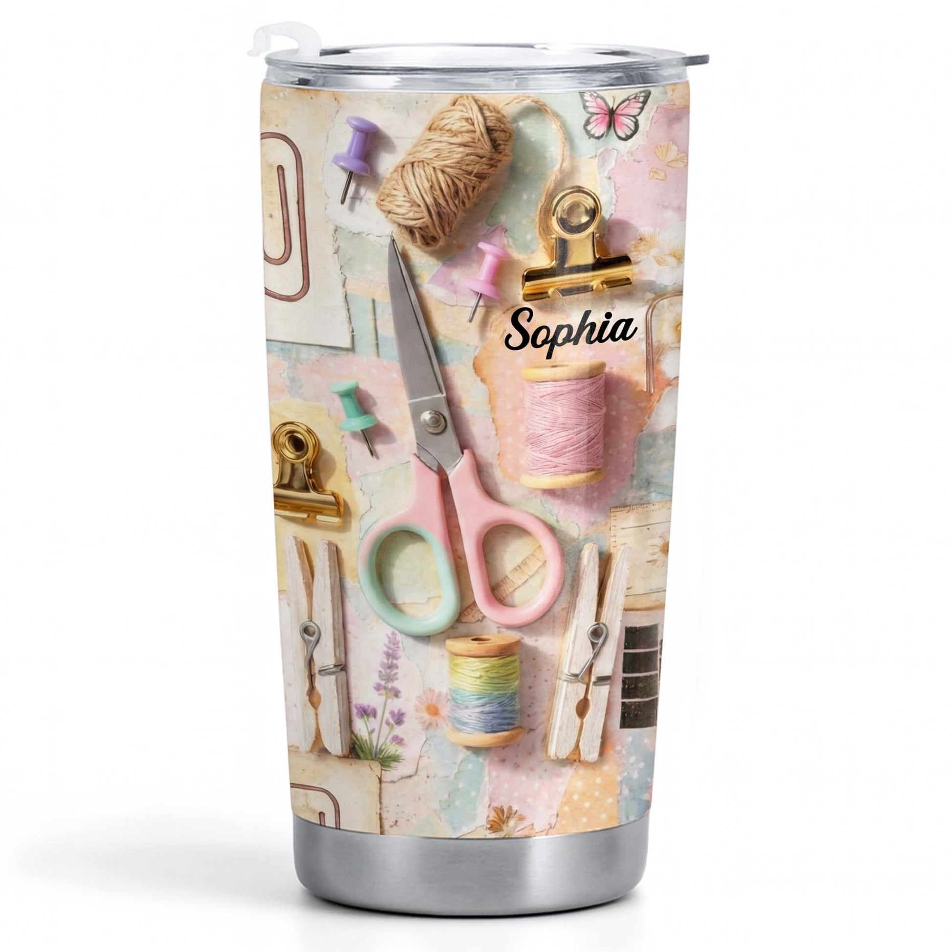 Creative Soul Passion For Crafting And Sewing With Scissors And Thread - Personalized Custom Stainless Steel Tumbler 20oz 30oz - HAND019_TB