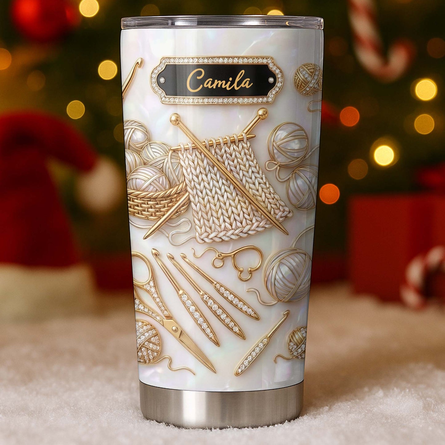 Knitting And Crochet A Hobby To Warm The Soul With Yarn Balls - Personalized Custom Stainless Steel Tumbler 20oz 30oz - HAND065_TB
