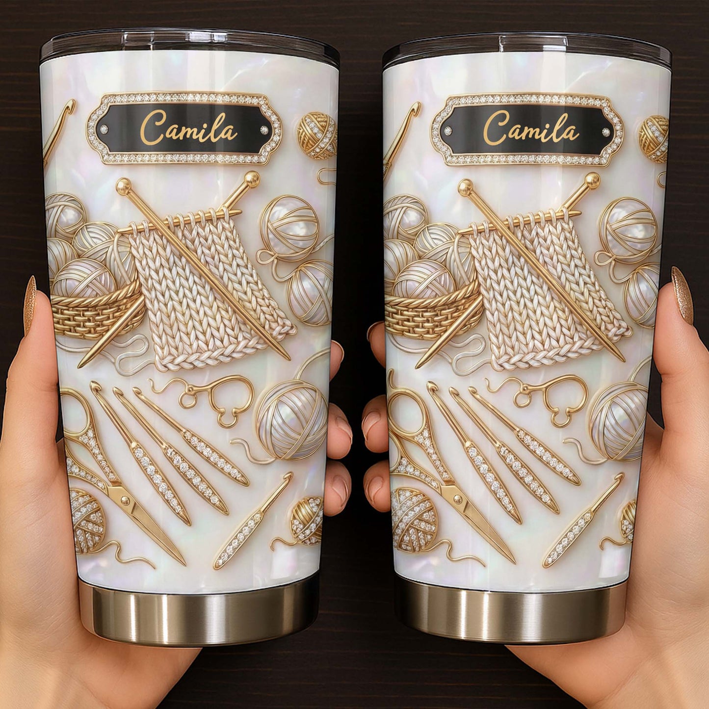 Knitting And Crochet A Hobby To Warm The Soul With Yarn Balls - Personalized Custom Stainless Steel Tumbler 20oz 30oz - HAND065_TB