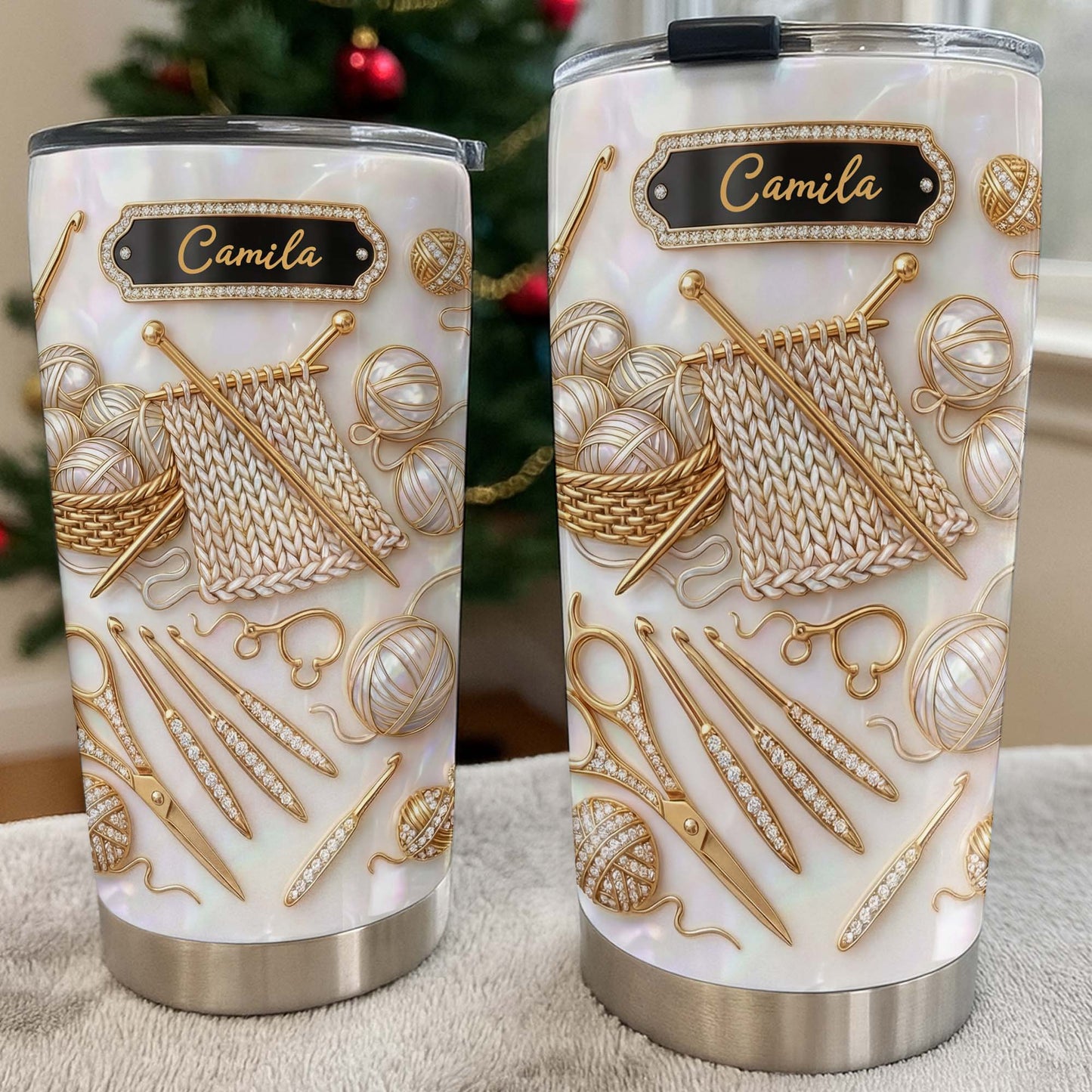 Knitting And Crochet A Hobby To Warm The Soul With Yarn Balls - Personalized Custom Stainless Steel Tumbler 20oz 30oz - HAND065_TB