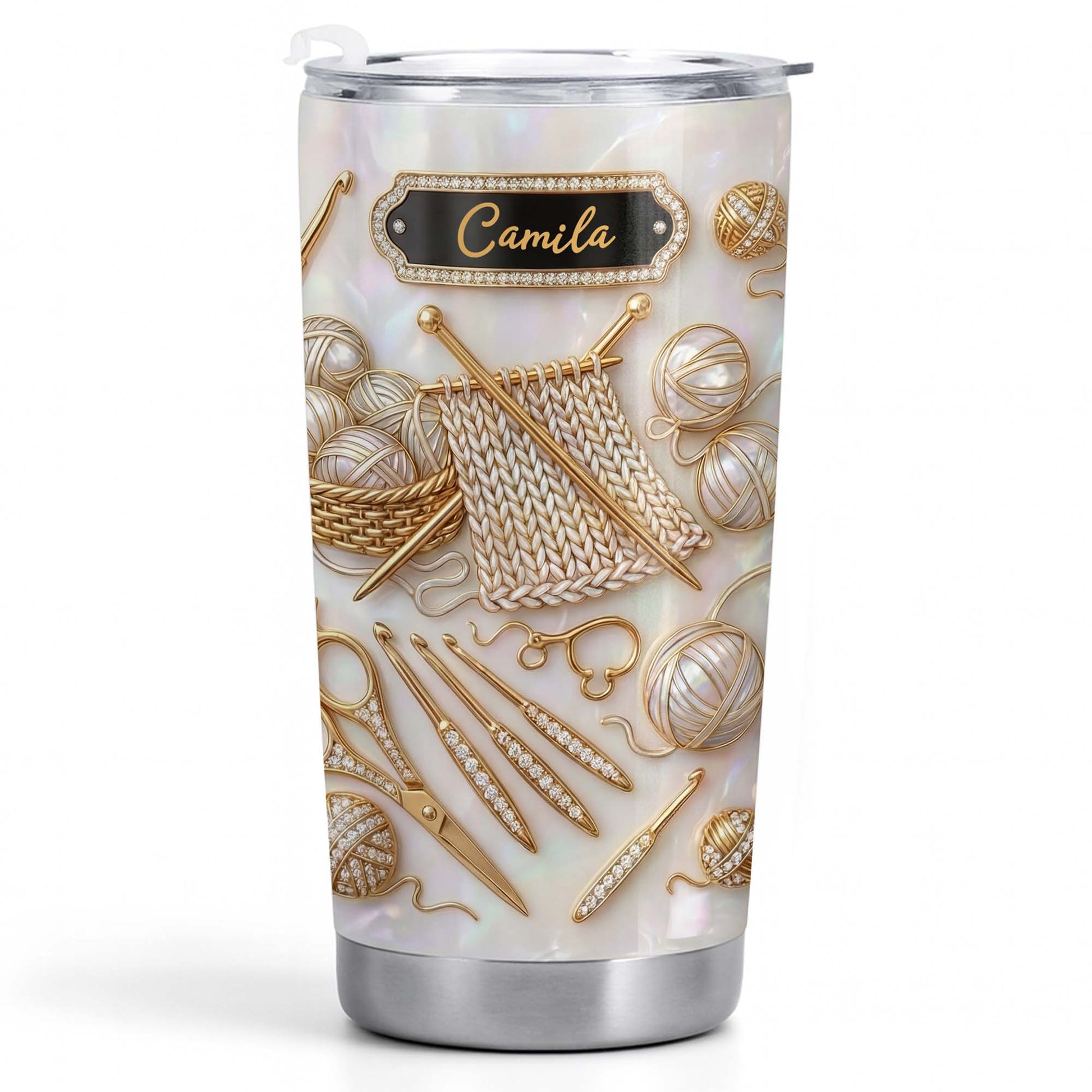 Knitting And Crochet A Hobby To Warm The Soul With Yarn Balls - Personalized Custom Stainless Steel Tumbler 20oz 30oz - HAND065_TB