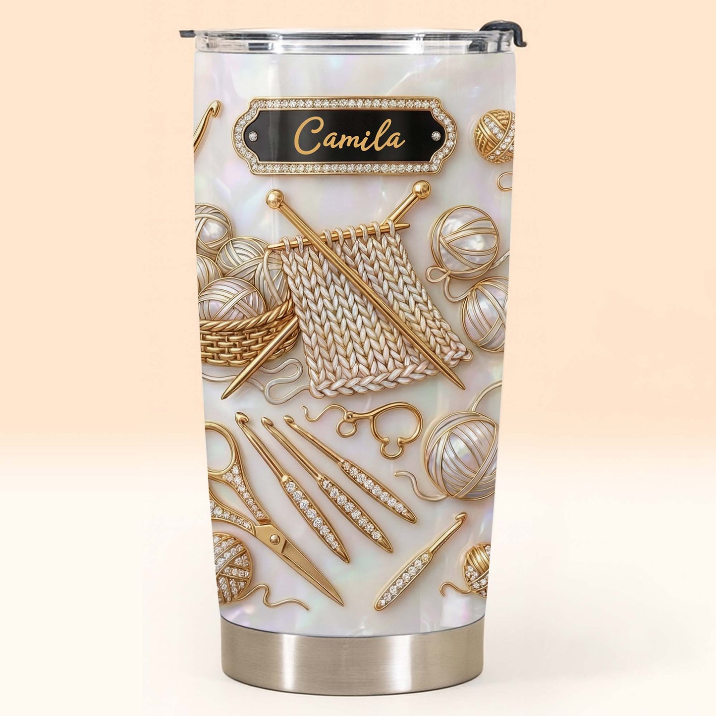 Knitting And Crochet A Hobby To Warm The Soul With Yarn Balls - Personalized Custom Stainless Steel Tumbler 20oz 30oz - HAND065_TB