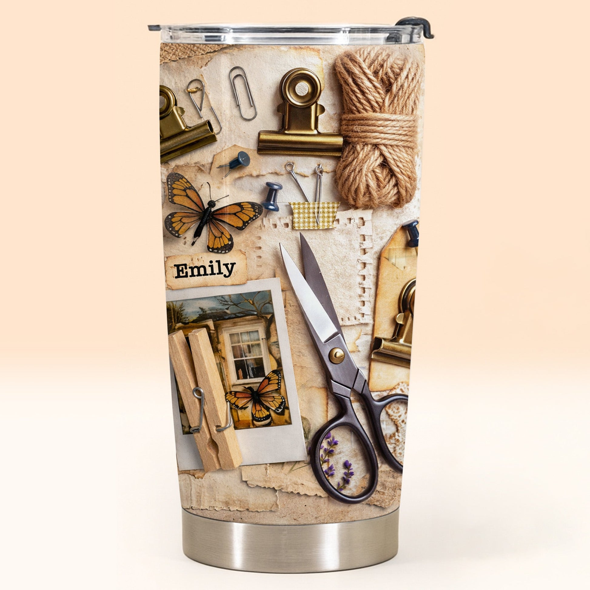 Cultivate Your Own Garden, Butterflies And Scissors - Personalized Custom Stainless Steel Tumbler 20oz 30oz - HOB047_TB