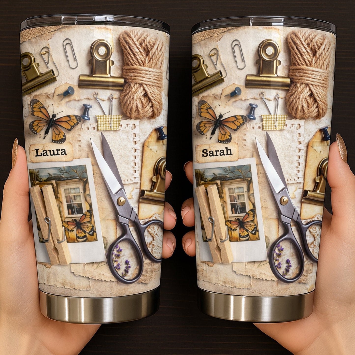 Cultivate Your Own Garden, Butterflies And Scissors - Personalized Custom Stainless Steel Tumbler 20oz 30oz - HOB047_TB