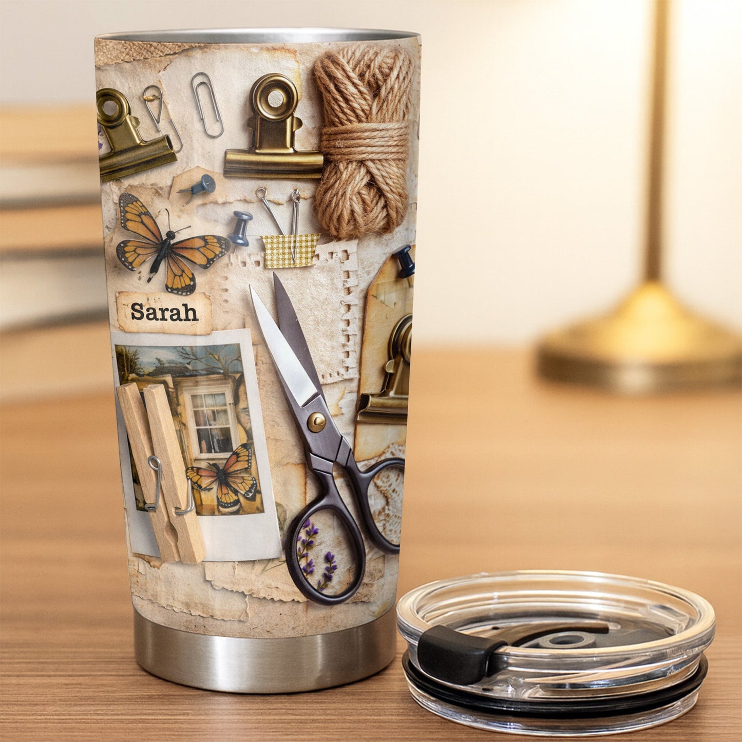 Cultivate Your Own Garden, Butterflies And Scissors - Personalized Custom Stainless Steel Tumbler 20oz 30oz - HOB047_TB