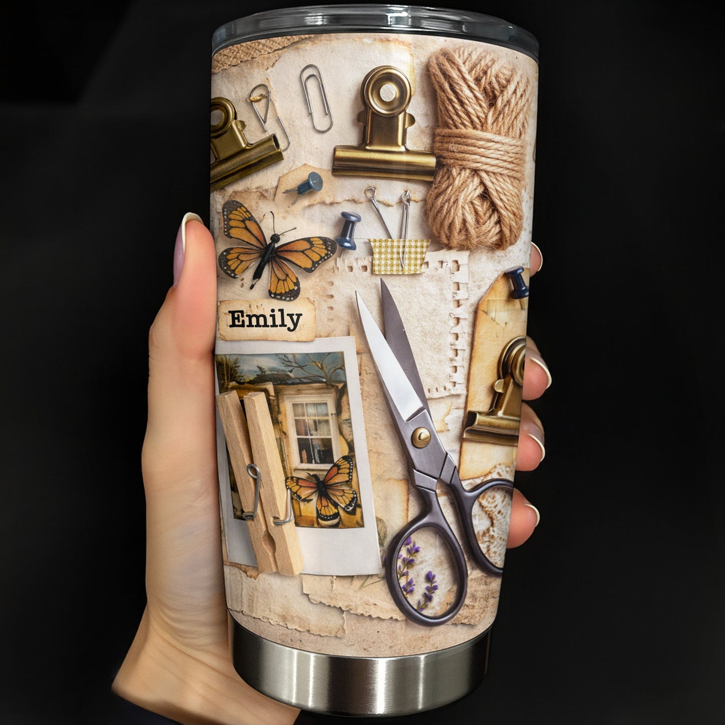 Cultivate Your Own Garden, Butterflies And Scissors - Personalized Custom Stainless Steel Tumbler 20oz 30oz - HOB047_TB