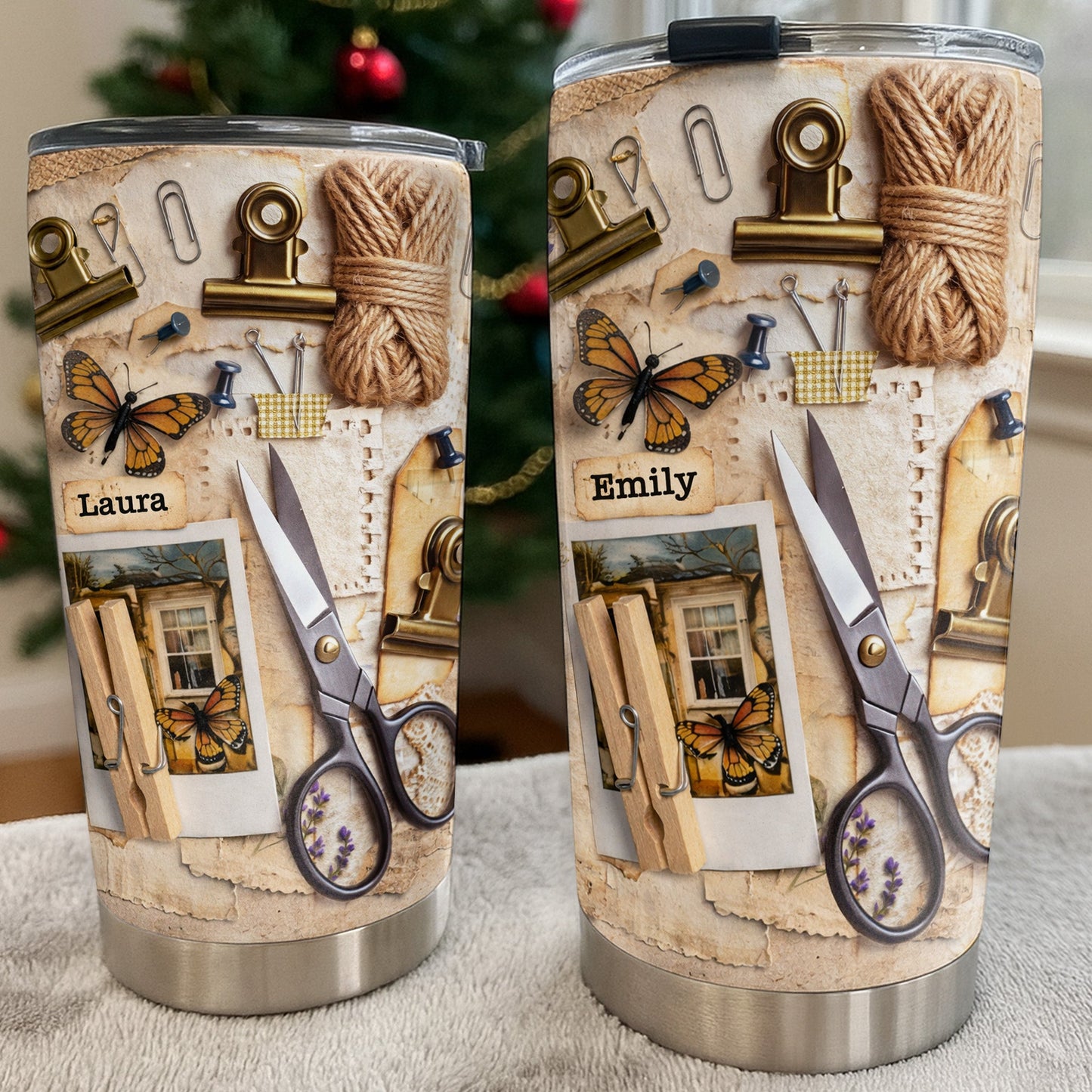 Cultivate Your Own Garden, Butterflies And Scissors - Personalized Custom Stainless Steel Tumbler 20oz 30oz - HOB047_TB