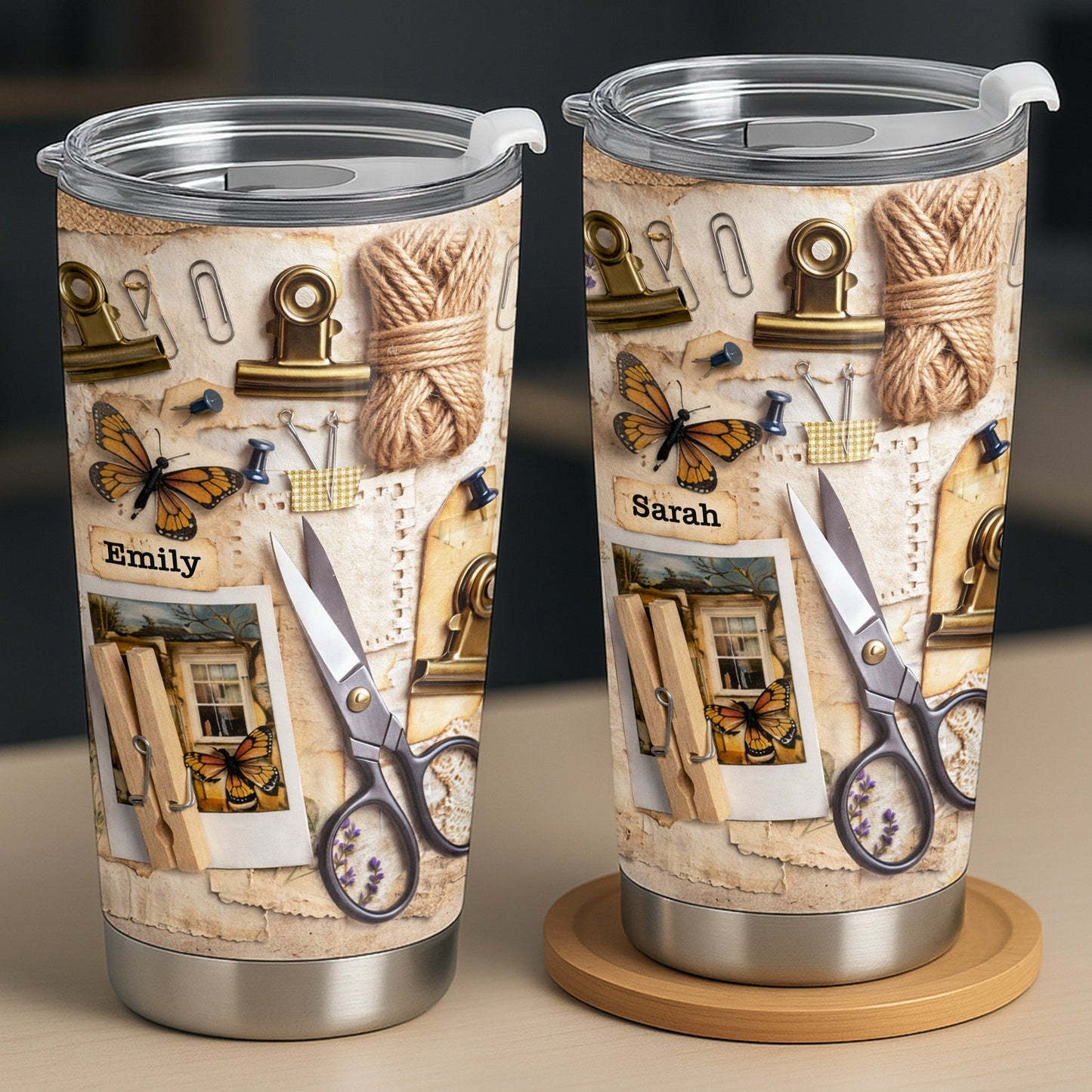 Cultivate Your Own Garden, Butterflies And Scissors - Personalized Custom Stainless Steel Tumbler 20oz 30oz - HOB047_TB