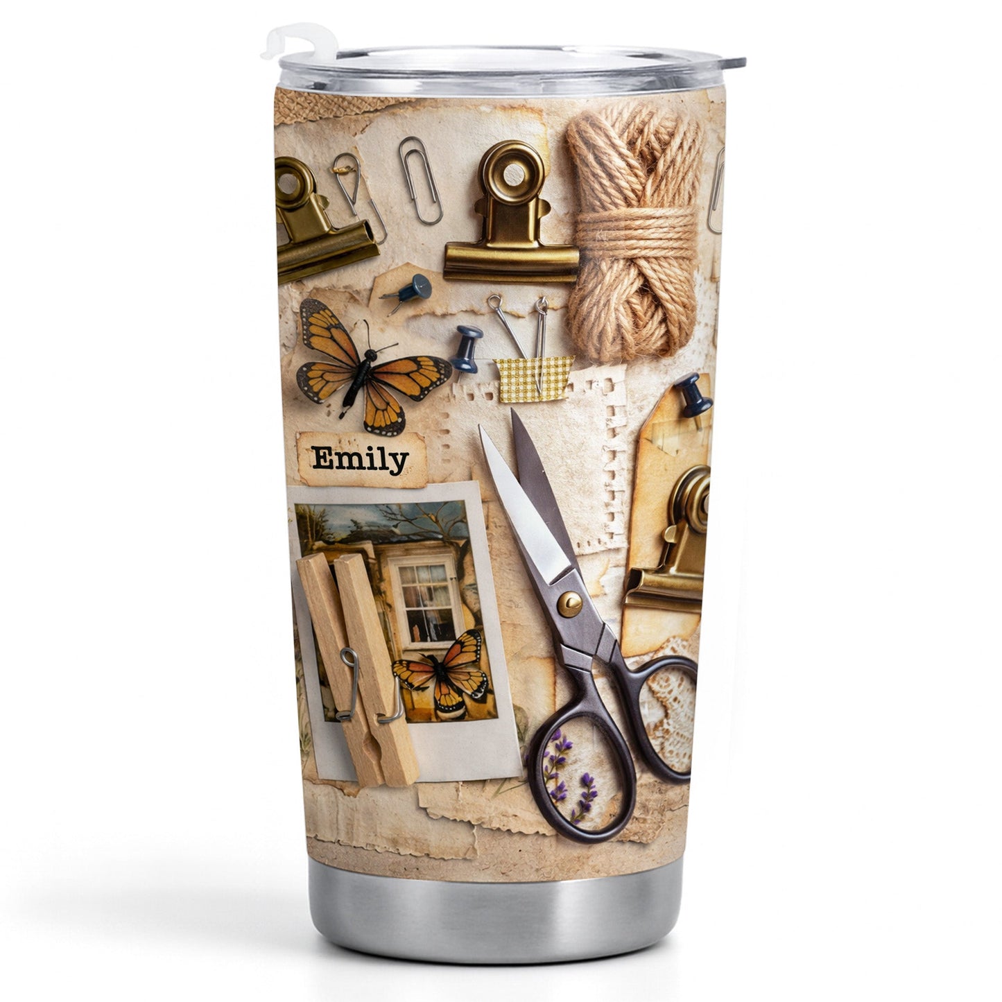 Cultivate Your Own Garden, Butterflies And Scissors - Personalized Custom Stainless Steel Tumbler 20oz 30oz - HOB047_TB