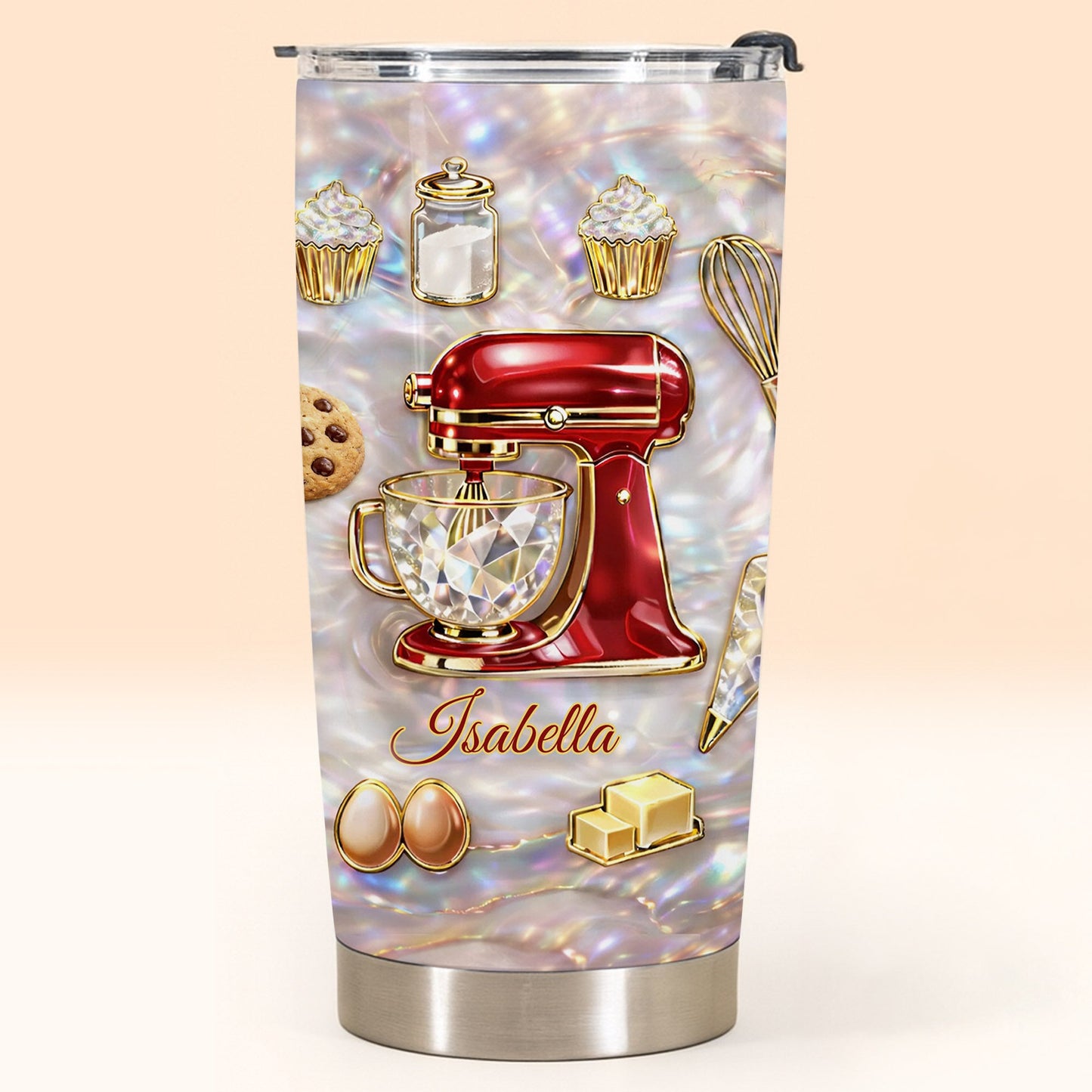 Just A Girl Who Loves Baking Stand Mixer Cupcakes And Cookies - Personalized Custom Stainless Steel Tumbler 20oz 30oz - HOB126_TB