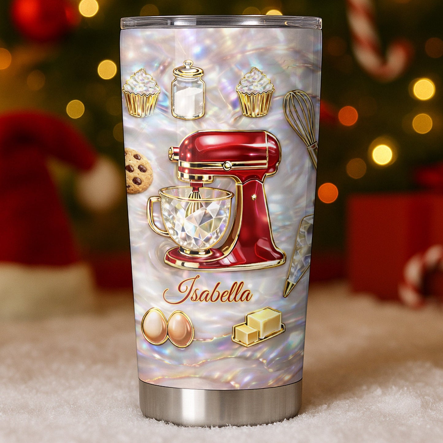 Just A Girl Who Loves Baking Stand Mixer Cupcakes And Cookies - Personalized Custom Stainless Steel Tumbler 20oz 30oz - HOB126_TB