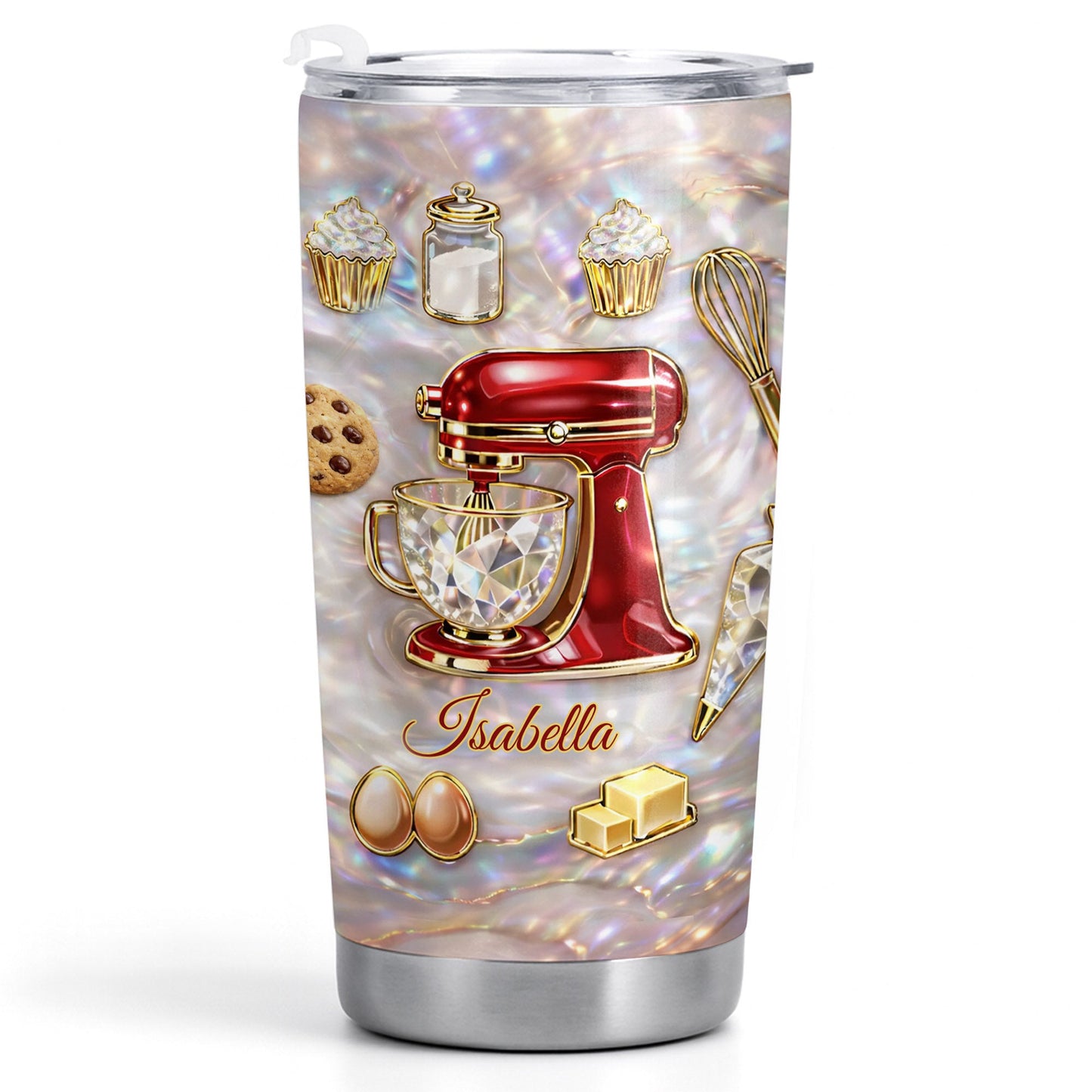 Just A Girl Who Loves Baking Stand Mixer Cupcakes And Cookies - Personalized Custom Stainless Steel Tumbler 20oz 30oz - HOB126_TB