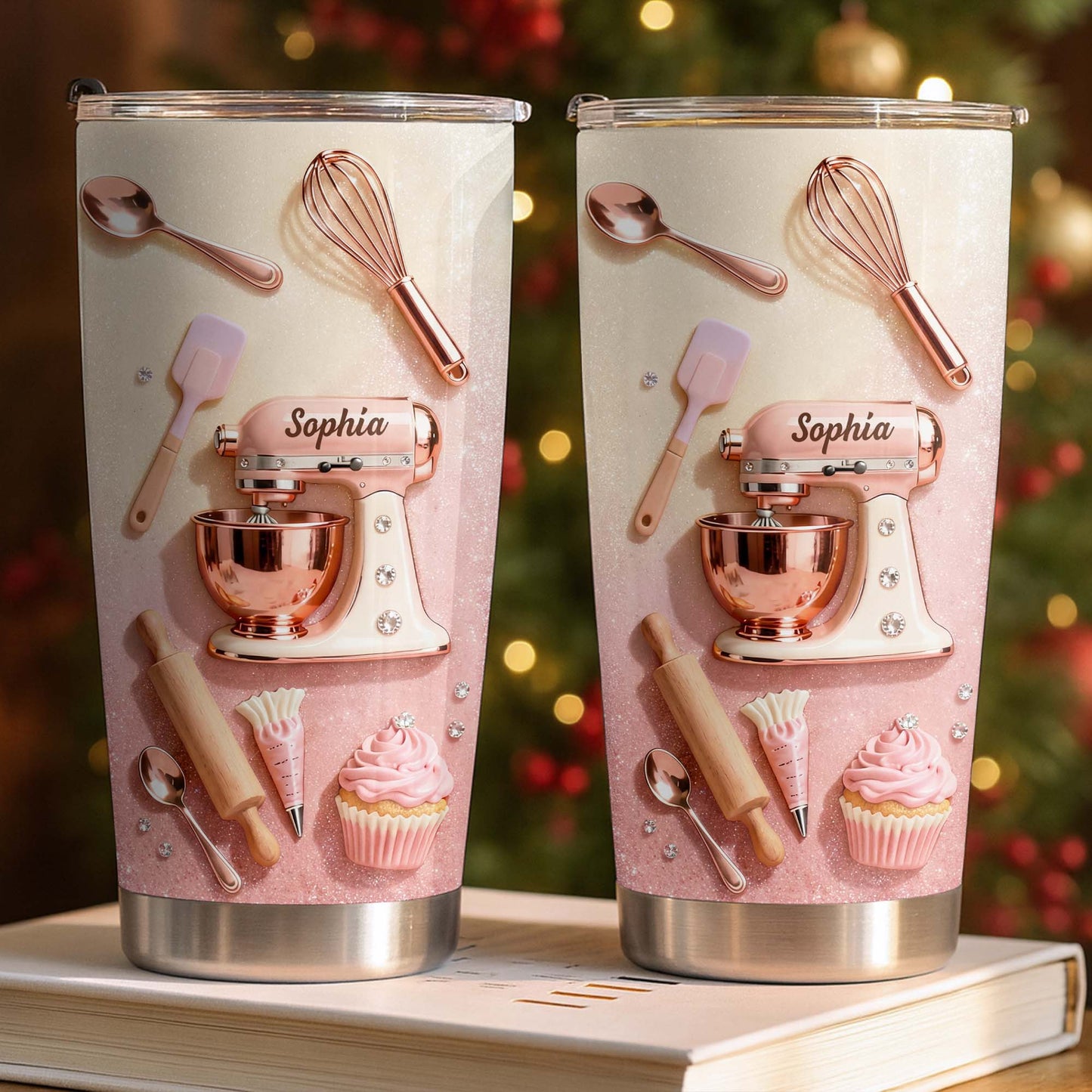 Baking Is My Therapy With Stand Mixer And Cupcake - Personalized Custom Stainless Steel Tumbler 20oz 30oz - HOB128_TB