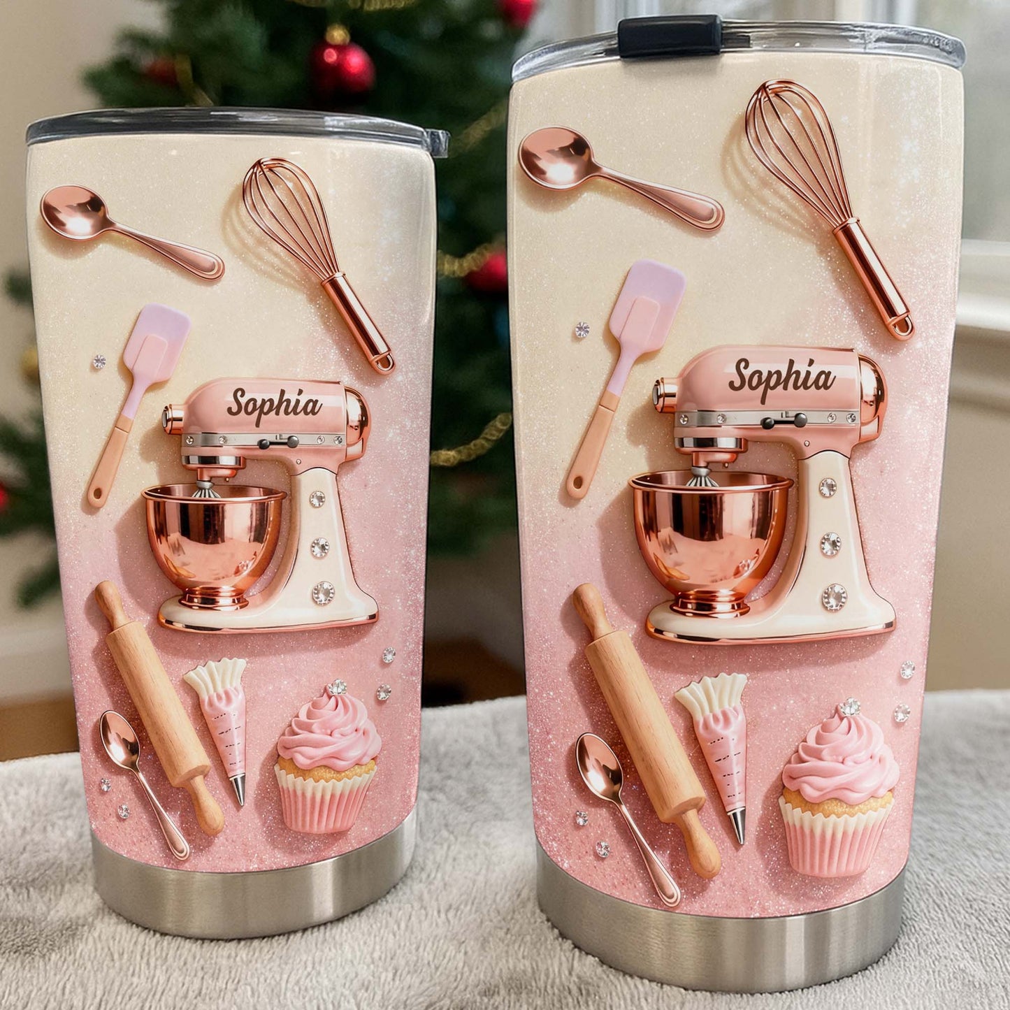 Baking Is My Therapy With Stand Mixer And Cupcake - Personalized Custom Stainless Steel Tumbler 20oz 30oz - HOB128_TB