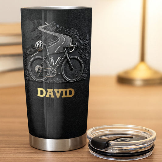 Enjoy The Ride Through Mountains Path Bicycle Design - Personalized Custom Stainless Steel Tumbler 20oz 30oz - HOB131_TB