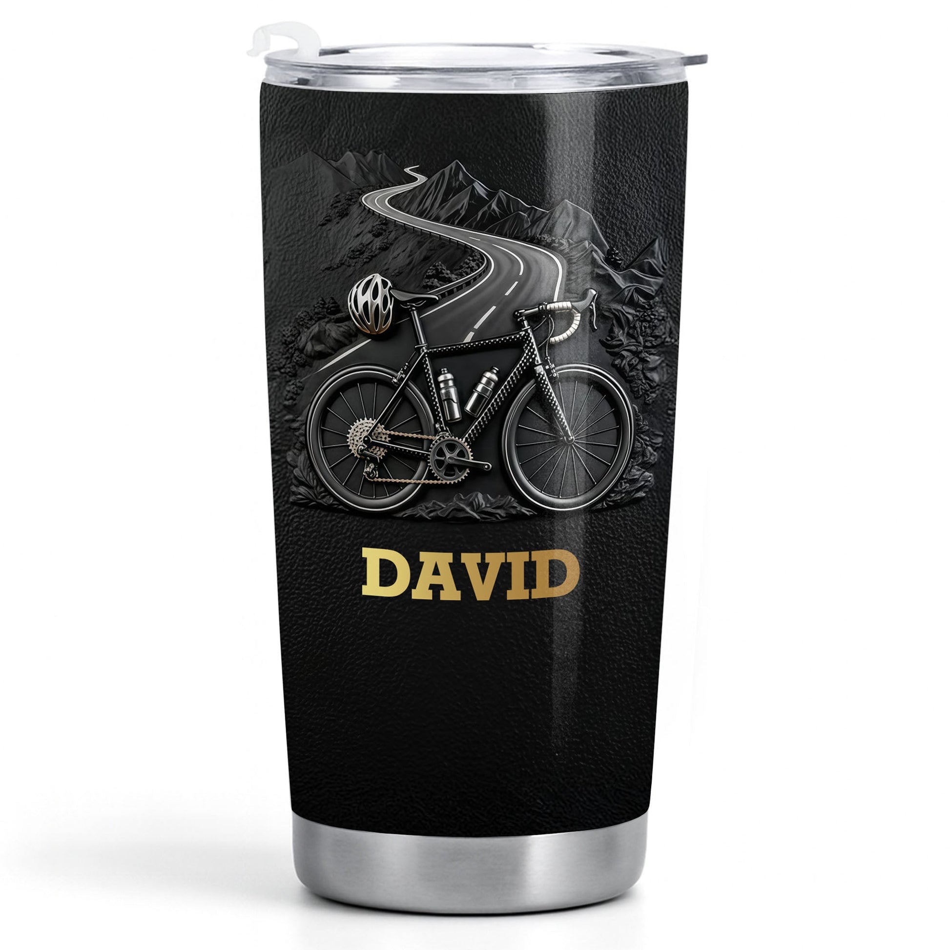 Enjoy The Ride Through Mountains Path Bicycle Design - Personalized Custom Stainless Steel Tumbler 20oz 30oz - HOB131_TB