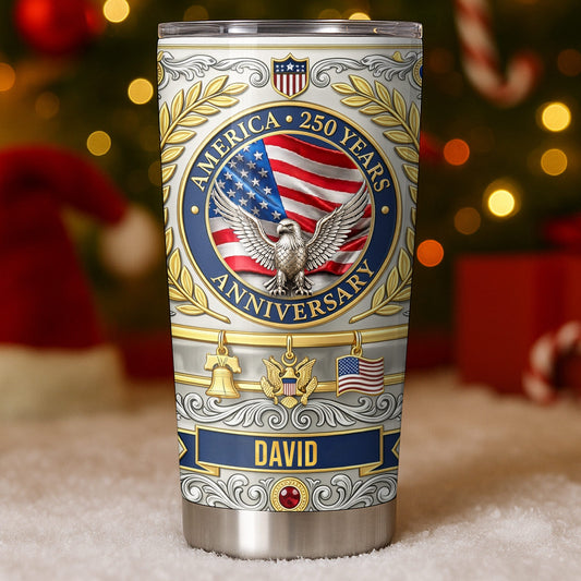 America Anniversary Eagle And USA Flag With Liberty Bell - Personalized Custom Stainless Steel Tumbler 20oz 30oz - INDE212_TB
