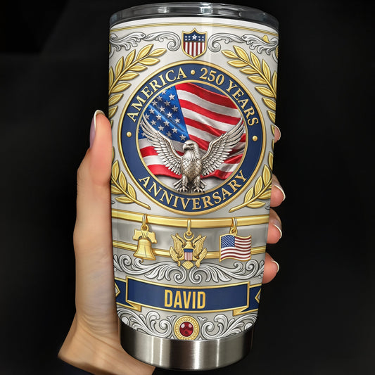 America Anniversary Eagle And USA Flag With Liberty Bell - Personalized Custom Stainless Steel Tumbler 20oz 30oz - INDE212_TB