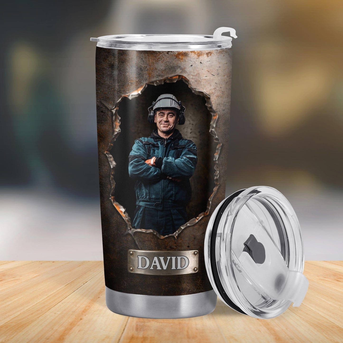 Hardworking Man With A Passion For Excellence Tools And Metal Texture - Personalized Custom Stainless Steel Tumbler 20oz 30oz - JBS141_TB