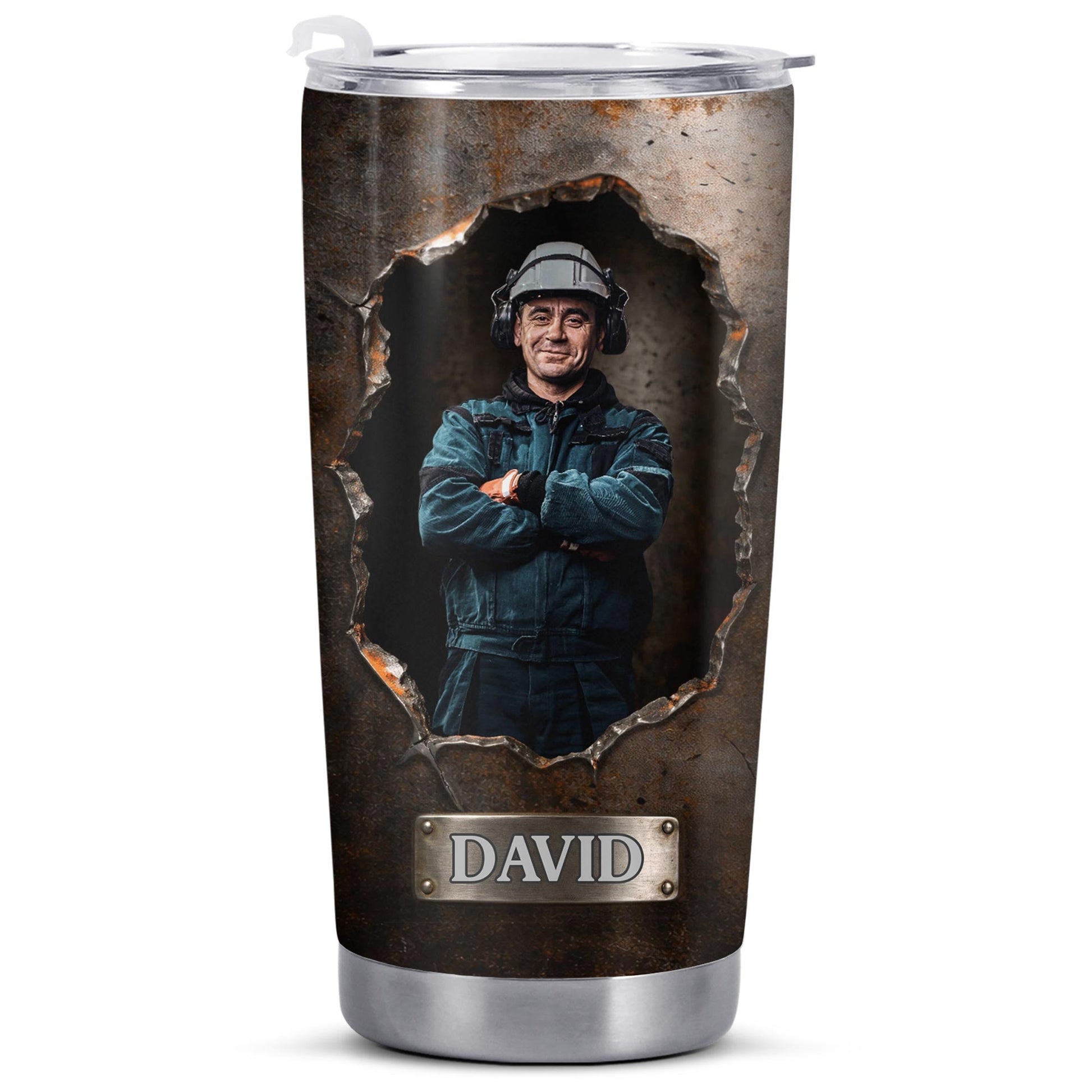 Hardworking Man With A Passion For Excellence Tools And Metal Texture - Personalized Custom Stainless Steel Tumbler 20oz 30oz - JBS141_TB