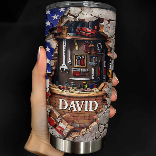 Hardworking Mechanic Spirit Tools And American Flag Design - Personalized Custom Stainless Steel Tumbler 20oz 30oz - JBS157_TB