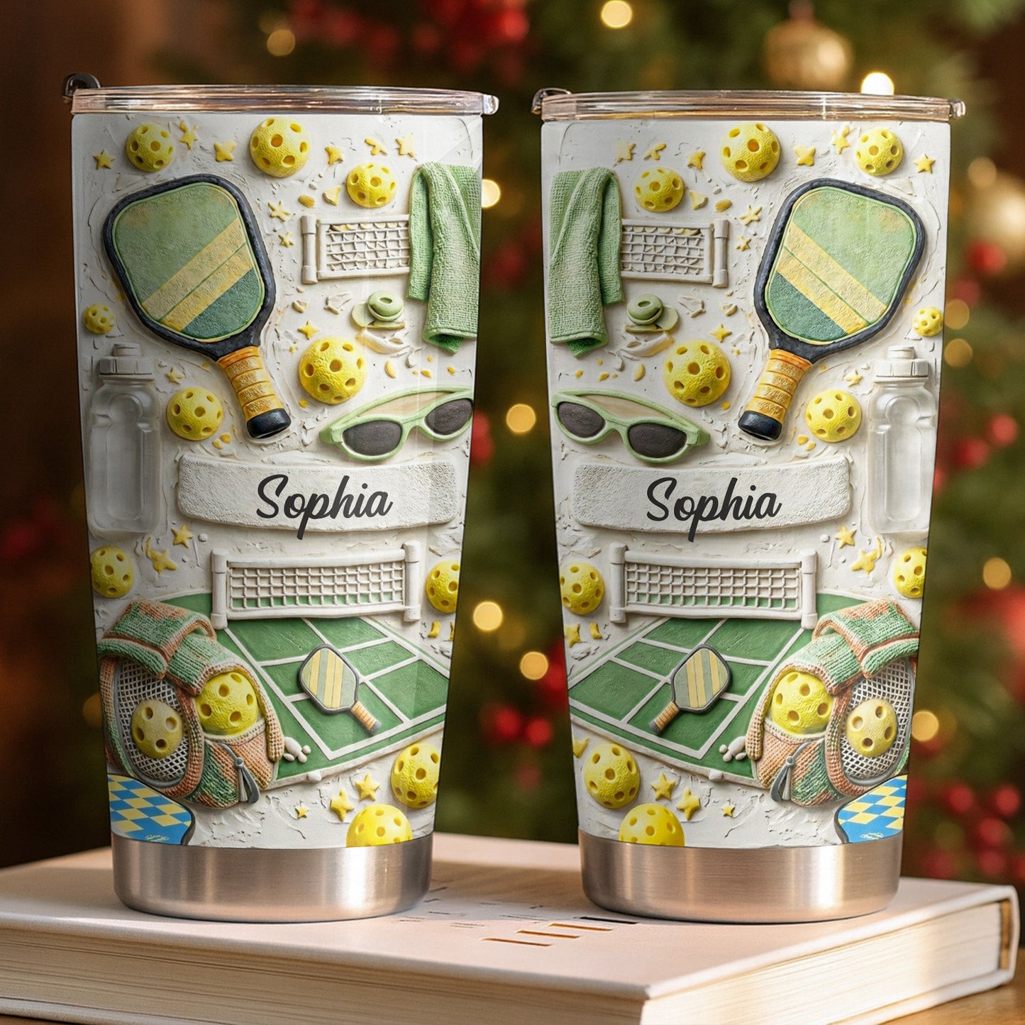 Life Is Better When We Play Pickleball With Paddle And Net - Personalized Custom Stainless Steel Tumbler 20oz 30oz - SPORT089_TB