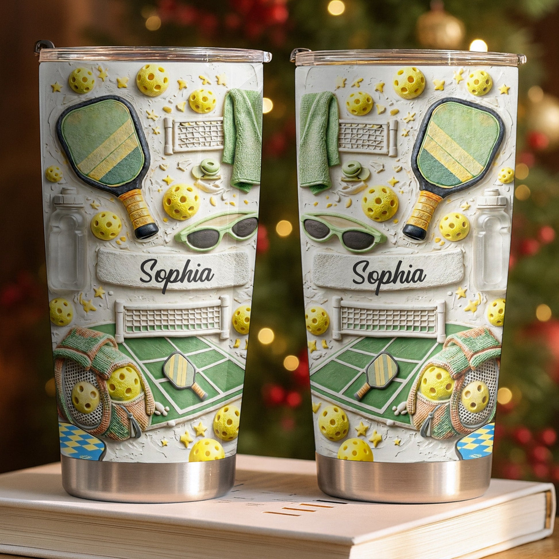 Life Is Better When We Play Pickleball With Paddle And Net - Personalized Custom Stainless Steel Tumbler 20oz 30oz - SPORT089_TB