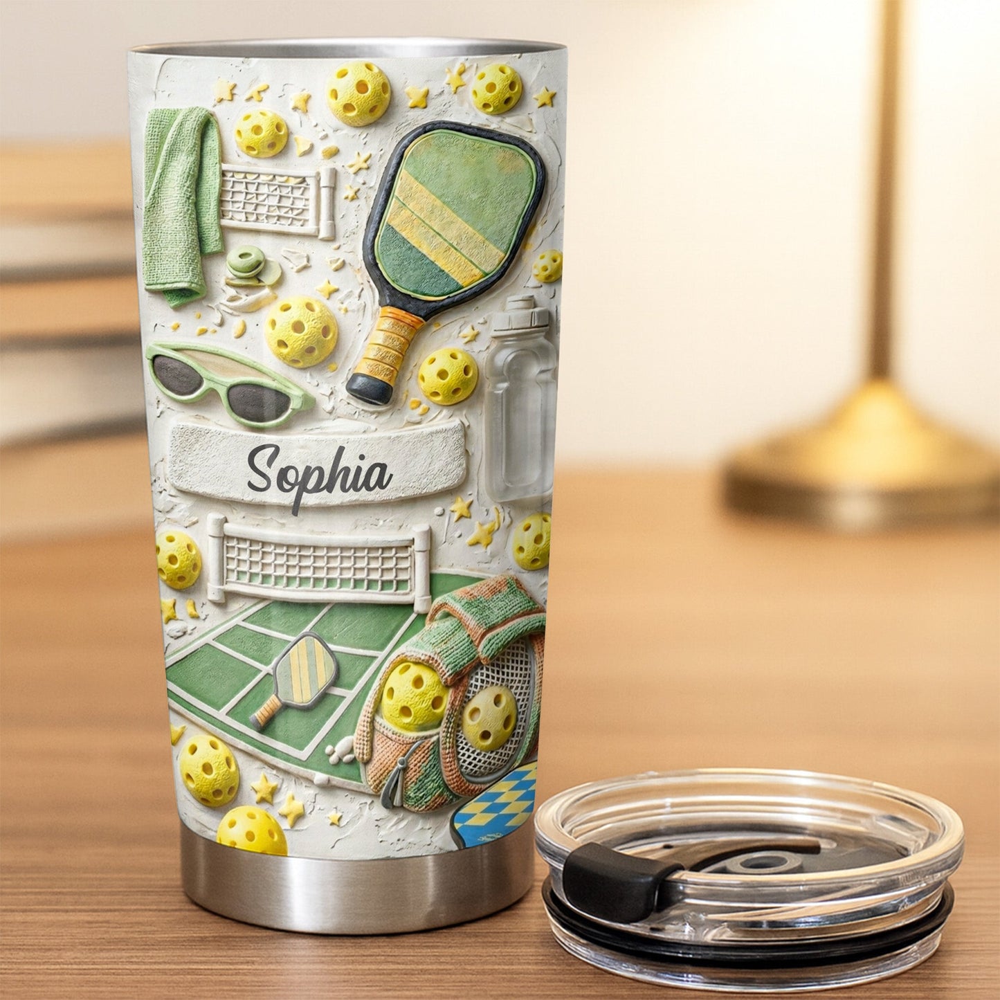 Life Is Better When We Play Pickleball With Paddle And Net - Personalized Custom Stainless Steel Tumbler 20oz 30oz - SPORT089_TB