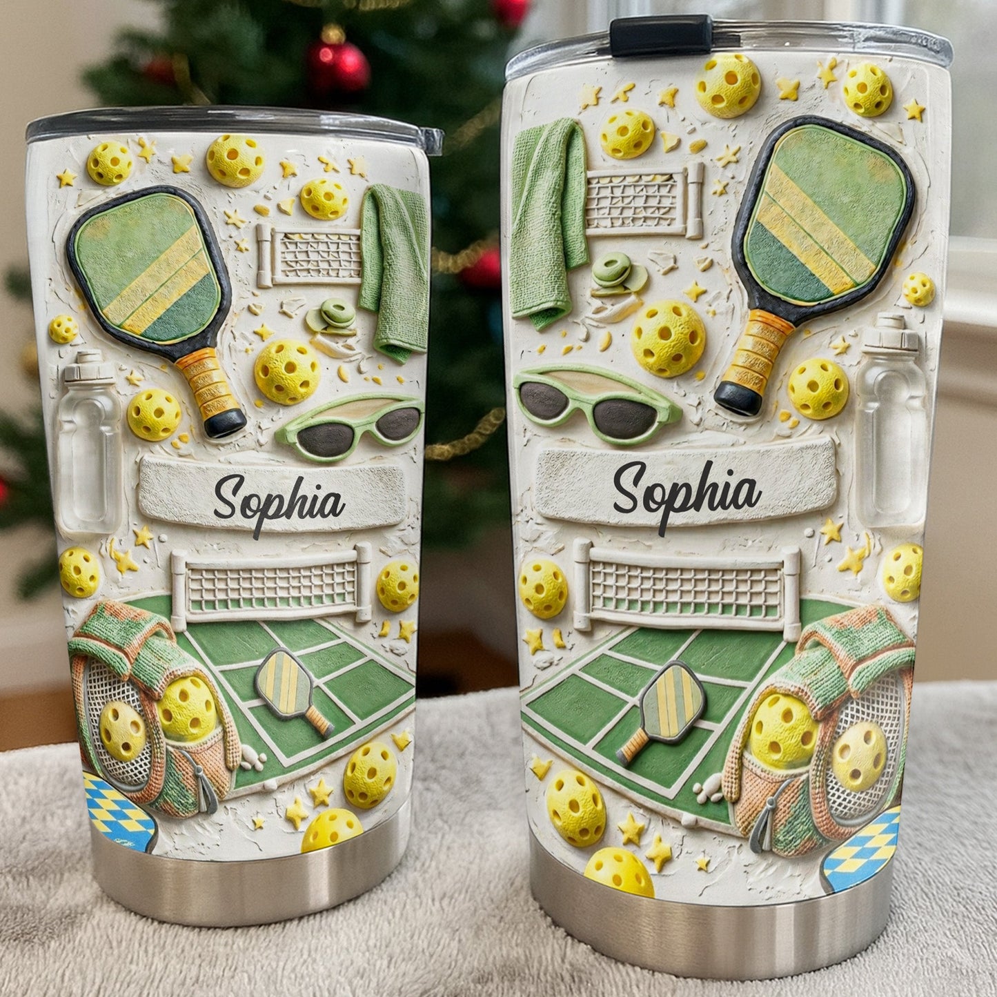 Life Is Better When We Play Pickleball With Paddle And Net - Personalized Custom Stainless Steel Tumbler 20oz 30oz - SPORT089_TB