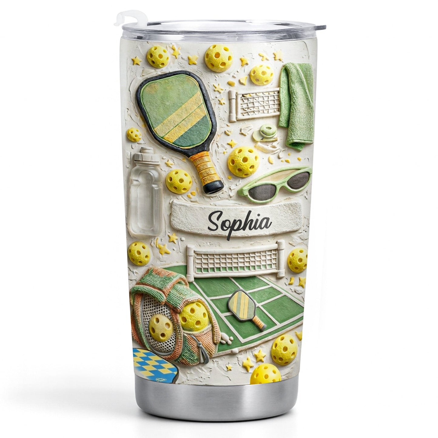 Life Is Better When We Play Pickleball With Paddle And Net - Personalized Custom Stainless Steel Tumbler 20oz 30oz - SPORT089_TB