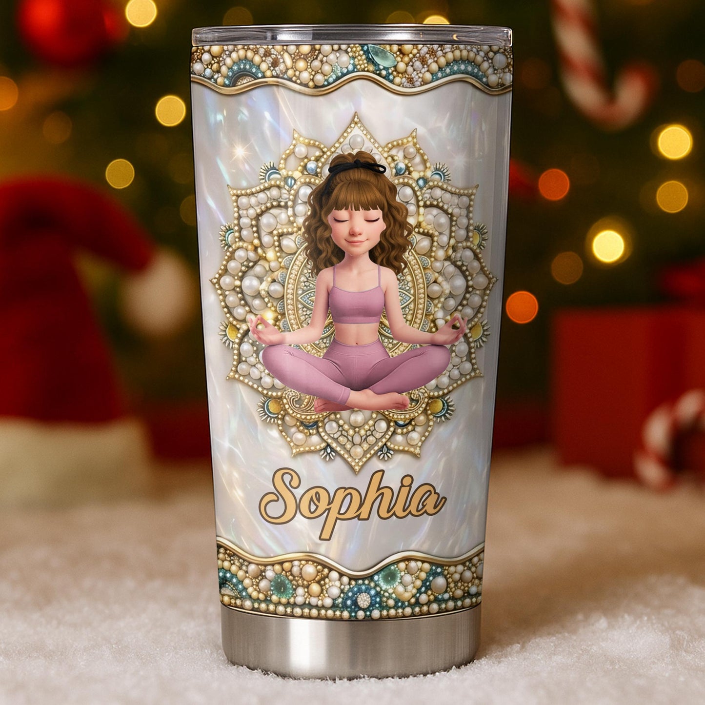 I'm Not Sugar And Spice Sage And Hood Girl Yoga Mandala - Personalized Custom Stainless Steel Tumbler 20oz 30oz - YOGA017_TB