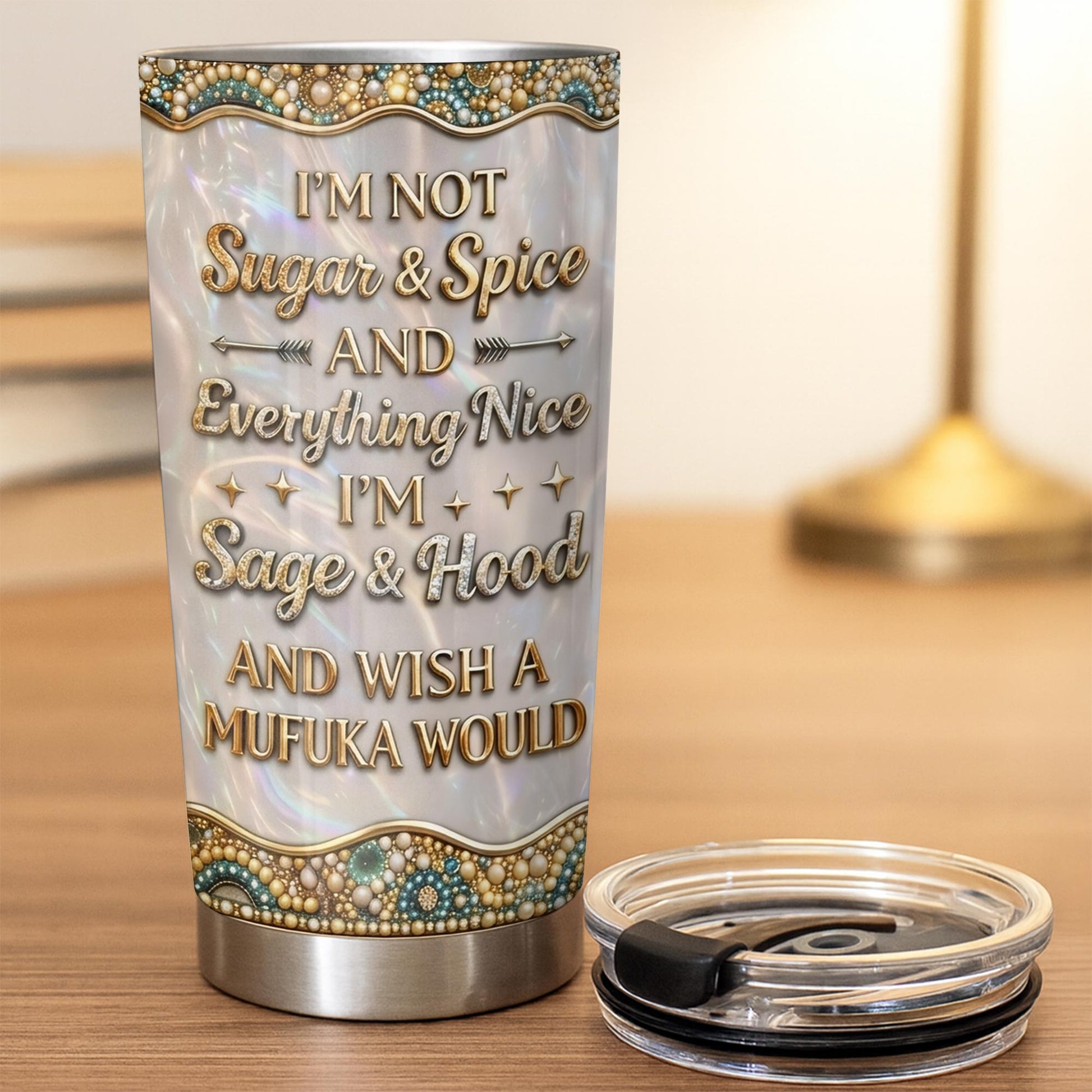 I'm Not Sugar And Spice Sage And Hood Girl Yoga Mandala - Personalized Custom Stainless Steel Tumbler 20oz 30oz - YOGA017_TB